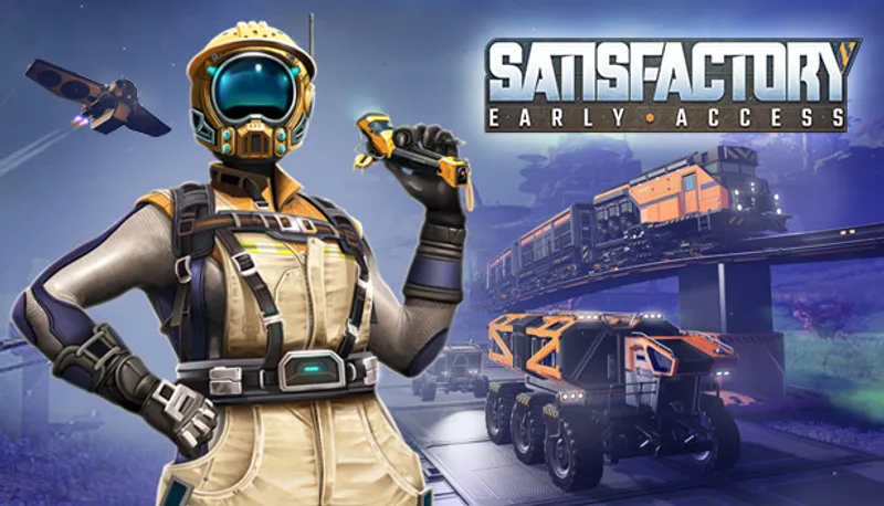 Satisfactory key art